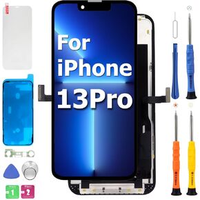 لاستبدال شاشة iPhone 13 6.1 بوصة LCD 3D Touch Display Complete HD Digitizer Assembly مع أدوات الإصلاح شاشة واقي مقاوم للماء (لجهاز iPhone 13)