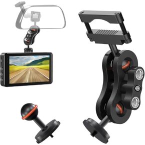 Dash Cam Mount, 1/4 "1/8" Threaded Camera Bracket, Aluminum Rearview Mirror Driving Recorder Mounting Base, Suitable for OldShark Apexcam Chortau ORSKEY Jeemak Ricoh GoPro NIUTA Dash Cam