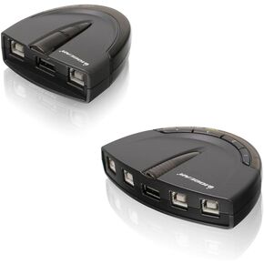 IOGEAR 2 Port and 4 Port USB 2.0 Switch - Auto Printer Switch - Manual or Auto Controlled - LED Indicator - Plug n Play GUB231 - GUB431