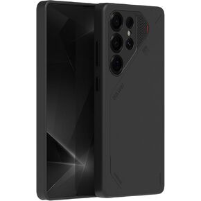 Aulumu S25 Ultra Galaxy Vegan Leather Magnetic Case | Compatible with MagSafe | Passive Cooling Samsung Galaxy S25 Ultra Case - Black