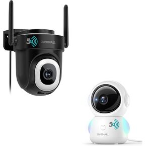 ZUMIMALL 5MP 5G Cameras for Home Security Outdoor, 5G/2.4G WiFi Baby Monitor with Camera and Audio, 24/7 Recording Security Camera Outdoor Wired