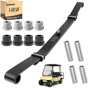 10L0L Golf Cart Front 2-Leaf Spring Kit for Club Car DS & Precedent, Standard/Heavy Duty Leaf Spring with Bushings & Sleeves, Replace OEM 1012030, 103628801