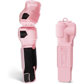 Pocket 3 Case Cover, All-in-One Gimbal Lens Cap Screen Protective Cover for DJI Osmo Pocket 3 Creator Combo Accessories with Lanyard Hook - Pink