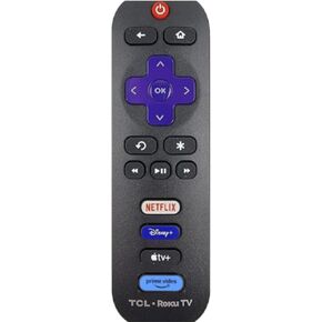 OEM Replacement Remote Control Compatible with All TCL Roku Smart TVs【Only Works with TCL Roku TV, Not for Roku Stick and Roku Box】 (Netflix/Disney Plus/Apple TV+ / Prime Video)