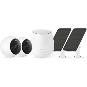 Noorio Home Security Camera System with Smart Hub and Solar Panel, B200 x 2, A201 x 1, Hub x 1