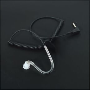UAYESOK ET01 2.5mm Listen Only Earpiece for Ham Transceiver, 2 Way Radio Speaker Mic, Balanced Armature Driver, Police Security Law Enforcement Surveillance Headset(Black)