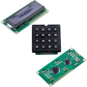 Nextion Diymalls 4x4 لوحة المفاتيح + 2pcs 1602 شاشة LCD