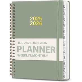 2025 Planner, Weekly and Monthly Planner Calendar, Jan - Dec, Spiral Bound with Tabs, Inner Pocket, Perfect for Office, Home and School Supplies