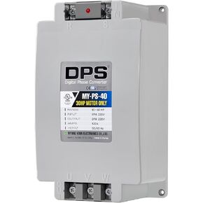 DPS Sinlge Phase to 3 Phase Converter, 30HP, 90A, Input/Output 200V - 240V MY-PS-30 Model Must Be Used for 25HP(18.7kW) 75A Motor, DPS Must Be Used for 1 Motor Only, UL-Listed