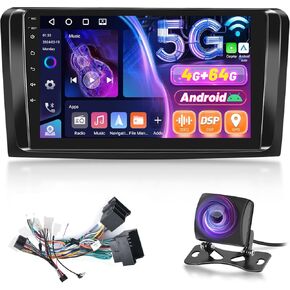 4+64G Android Car Stereo for Mercedes Benz ML GL ML350 GL450 W164 GL320 X164 ML500 ML280 GL350 2005-2011, Wireless Carplay & Android Auto - 9 Inch IPS Touchscreen, 32EQ DSP, WiFi, GPS, Mirror Link