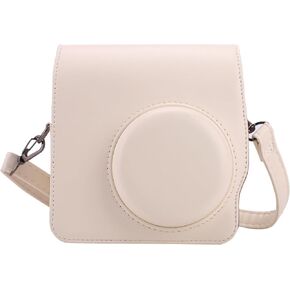 Frankmate Protective Case for Fujifilm Instax Mini SE/7+/7s/7c, PU Leather Camera Case with Adjustable Shoulder Straps (Brown)