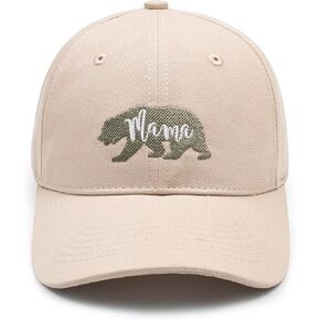 KOLWOVEN Mama Bear Embroidered Baseball Cap, Stylish Distressed Hat for Women, Perfect Mother's Day or Birthday Gift for Mom