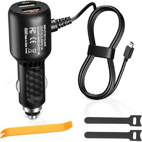 11.5FT Dash Cam Mini USB Power Cable Adapter,Universal Car Adapter Power Cord(Mini Straight)