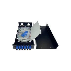 TXWTXPJ-6-Port SC UPC Singlemode Fiber Enclosure Wall Mount, 6-Core Rack Mount Patch Panel with Splice Trays, with Pigtails & Couplers for 19" Cabinets