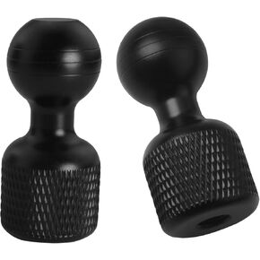 2PCS Photo Stand Adapter Kit Ball to 1/4 Female Aluminum 17mm Screw Ball Phone Holder Conversion Straight Photo Bracket Kit for Sports Camera Photography Accessories Black