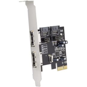 Xiwai PCI-E to 4 Ports SATA 3.0 ESATA PCIE SATA3 6Gbps Expansion Card PCI-E Adapter