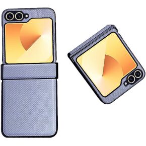 for Samsung Z Flip 6 5G Case Carbon Fiber Design Shockproof Back Cover Cover for Samsung Galaxy Z Flip6 Shell (Yellow)