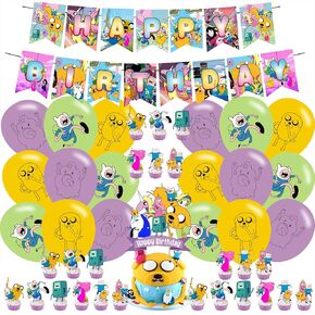 Time Of Adventure Party Supplies,Birthday Party Decorations for Time Of Adventure for kids with happy birthday banner,cake topper ,balloons for Time Of Adventure theme birthday party decorations