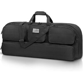 CVLIFE 37" Compound Bow Case, Bow Bag Soft Bow Case Compact Arrow Case with Thick Foam Padding, Includes Backpack Strap, Shoulder Straps Archery Bow Case with Arrow Pocket for Gear Protection, Camo