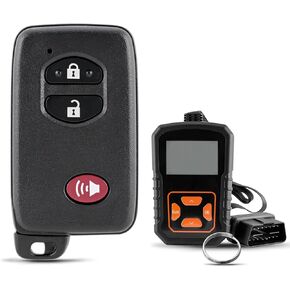0140 3 Buttons Smart Remote Key Fob Replacement with OBD Key Kit for 2009 2010 2011 2012 Toyota Rav4 Highlander 2008 - 2014 Keyless Entry Remote HYQ14AAB