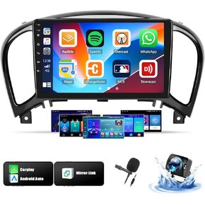 SIXTOP [2+64G] Android Car Stereo for Nissan Juke 2011-2016 Upgrade Replacement Radio Carplay Android Auto Mirror Link 30 Themes 9 inch Touchscreen Head Unit FM GPS Bluetooth+Backup Camera&MIC