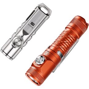RovyVon AA145 and A2 Small EDC Flashlight USB C Rechargeable AA Battery Keychain Light