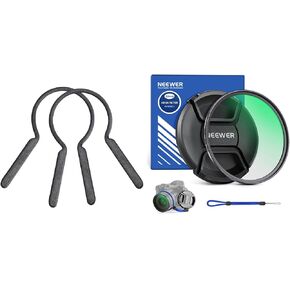 Neewer Rubber-Coated Metal Camera Lens Filter Remover Wrench Set Kit(Package of Two), Fit 77-82mm Lens Thread and 82mm MC UV Protection Filter with Lens Cap