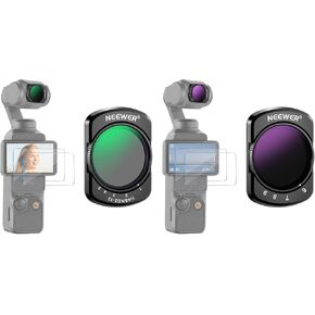 NEEWER 2 in 1 Variable ND2-32 & 1/4 Black Diffusion Filter and Variable ND64-512 Filter Compatible with DJI Osmo Pocket 3