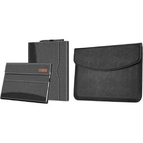 Fintie Hard Case لـ 13 بوصة Microsoft Surface Pro 11/10/9 - غطاء أعمال محفظة عرض الزاوية المتعددة مع حقيبة حمل Pocket+ Sleeve مع حلقة القلم وجيب البطاقة