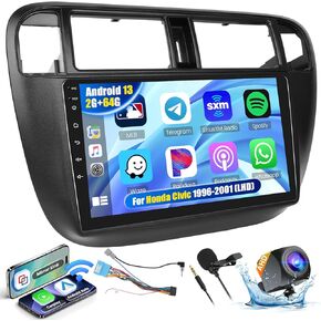 Android Car Stereo for Honda Civic 1996 1997 1998 1999 2000 2001 (LHD) with CarPlay Android Auto 26UI 2GB+64GB