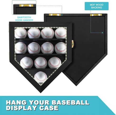 40 Large Baseball Card Display Case Graded Sports Card Display Frame Trading Cards Wooden Wall Cabinet with UV Protection Acrylic Front for Football Basketball Hockey Cards Collection in Saudi Arabia
