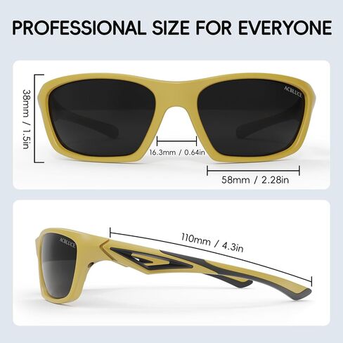 ACBLUCE Kids Sunglasses TPEE Unbreakable Polarized Sports Glasses with Adjustable Strap For Boys Girls Age 3-7 in Kuwait