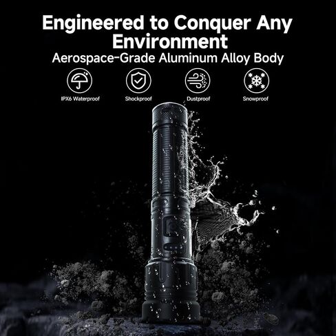 3 Pack High Lumens Rechargeable Tactical Flashlight, 990000lm 7 Modes LED Flashlights, Powerful Handheld Flashlight with Waterproof Aluminum Body for Emergency Camping Home, Power Bank Function in Saudi Arabia