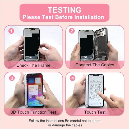 لاستبدال شاشة iPhone 13 6.1 بوصة LCD 3D Touch Display Complete HD Digitizer Assembly مع أدوات الإصلاح شاشة واقي مقاوم للماء (لجهاز iPhone 13) in Saudi Arabia