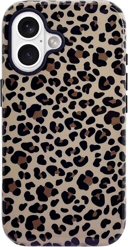 J.west for iPhone 16 Case 6.1" with 2 Pack Tempered Glass Screen Protectors Cute Floral Flowers Hybrid Cover for Girls Women Aesthetic Protective Phone Cases Blue Blossom in Saudi Arabia