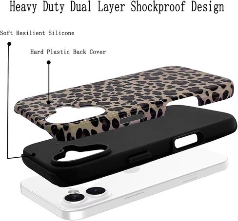 J.west for iPhone 16 Case 6.1" with 2 Pack Tempered Glass Screen Protectors Cute Floral Flowers Hybrid Cover for Girls Women Aesthetic Protective Phone Cases Blue Blossom in Saudi Arabia