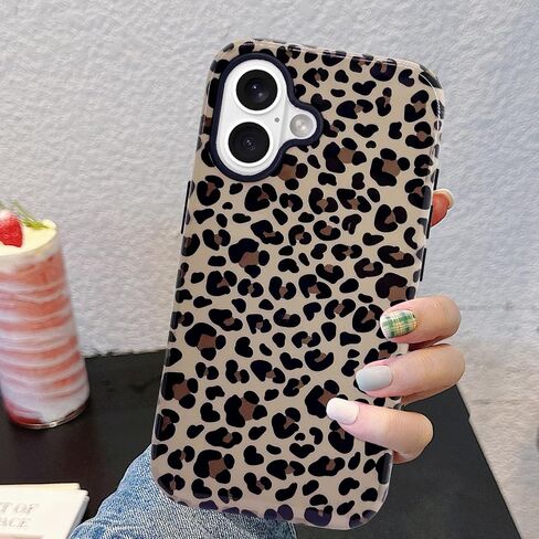 J.west for iPhone 16 Case 6.1" with 2 Pack Tempered Glass Screen Protectors Cute Floral Flowers Hybrid Cover for Girls Women Aesthetic Protective Phone Cases Blue Blossom in Saudi Arabia