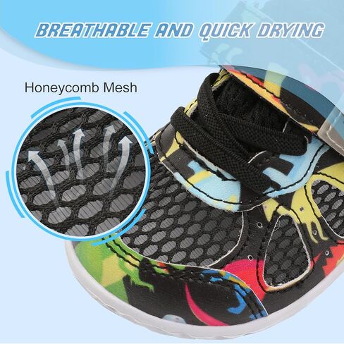 L-RUN Toddler Sneakers Boys Girls Barefoot Summer Walking Shoes Toddler Boy Tennis Shoes Mesh Lightweight in Saudi Arabia