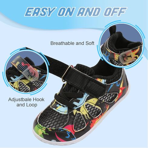 L-RUN Toddler Sneakers Boys Girls Barefoot Summer Walking Shoes Toddler Boy Tennis Shoes Mesh Lightweight in Saudi Arabia