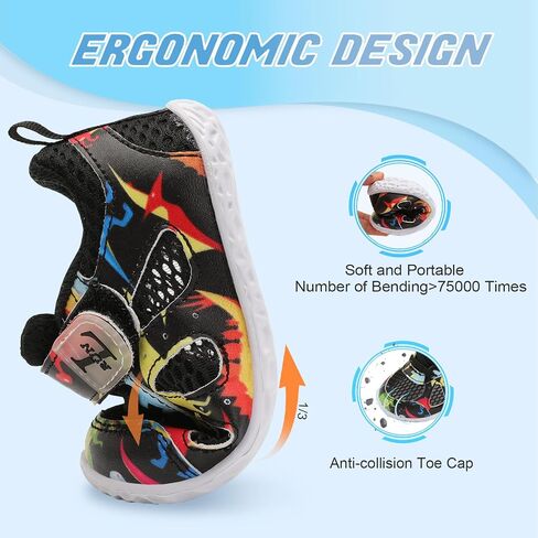 L-RUN Toddler Sneakers Boys Girls Barefoot Summer Walking Shoes Toddler Boy Tennis Shoes Mesh Lightweight in Saudi Arabia
