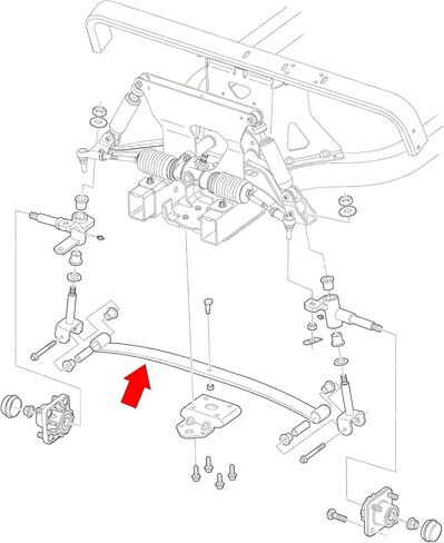 10L0L Golf Cart Front 2-Leaf Spring Kit for Club Car DS & Precedent, Standard/Heavy Duty Leaf Spring with Bushings & Sleeves, Replace OEM 1012030, 103628801 in Saudi Arabia