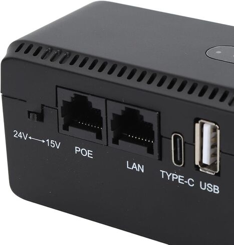 Mini UPS Battery Backup for Routers, Mini UPS Uninterruptible Power Supply with USB 5V, Type C 5V, DC 5V 9V 12V, POE 15V 24V Output for Routers, Modems, Security Cameras (US Plug in Saudi Arabia