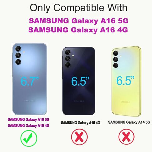 بالنسبة إلى Samsung Galaxy A16 5G/4G Wallet Phone Case مع حامي الشاشة [RFID LOCKING] حامل بطاقة الوجه الجلدي Women Men Men Plocke Phone for Samsung A 16 5 G SM-A166 Galaxy 16A 4G LTE Black in Kuwait