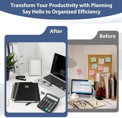 2025 Planner, Weekly and Monthly Planner Calendar, Jan - Dec, Spiral Bound with Tabs, Inner Pocket, Perfect for Office, Home and School Supplies in Saudi Arabia