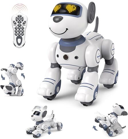 Remote Control Robot Dog Toy for Kids, Intelligent Interactive Programmable Robot Puppy Toy, with Singing, Dancing and Walking Function Remote Control Robot Dog Toy Birthday Gift for Boys Girls（Gold) in Saudi Arabia