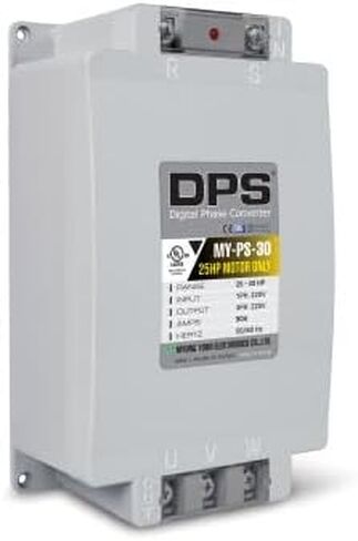 DPS Sinlge Phase to 3 Phase Converter, 30HP, 90A, Input/Output 200V - 240V MY-PS-30 Model Must Be Used for 25HP(18.7kW) 75A Motor, DPS Must Be Used for 1 Motor Only, UL-Listed in Saudi Arabia
