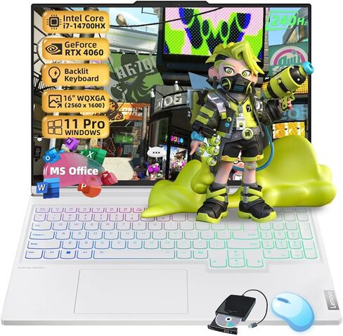 Lenovo Legion 7i Gaming Laptop - 16" WQXGA IPS 240Hz Display, Intel 20-Core i7-14700HX, GeForce RTX 4060, 64GB DDR5, 2TB SSD, Backlit KB, Fingerprint, Windows 11 Pro, w/DVD Drive in Saudi Arabia