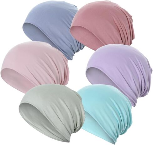 JarseHera 6PCS Cotton Slouchy Beanie Soft Sleep Caps Chemo Headwear Skull Cap Hats in Kuwait