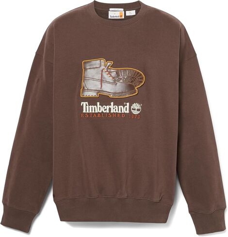 Timberland Men's New Box Fit Badge Crew Neck in Saudi Arabia