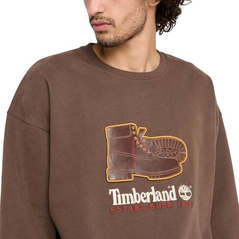Timberland Men's New Box Fit Badge Crew Neck in Saudi Arabia